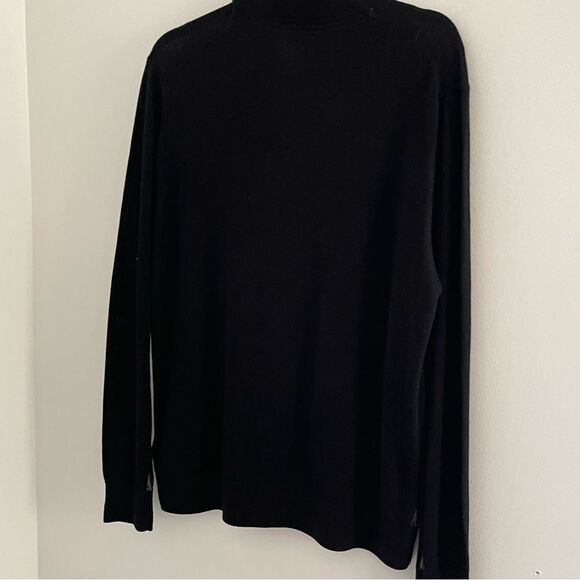 ✨ NWT Ted Baker London Merino Wool Half-Zip Sweater XL Black/Grey - Picture 3 of 13